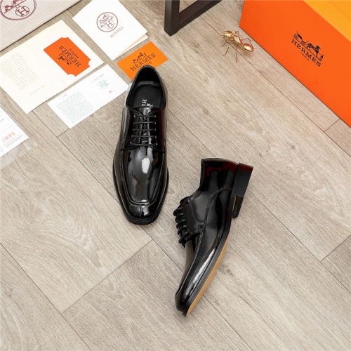 Replica Hermes Leather Shoes For Men #937096 $105.00 USD for Wholesale