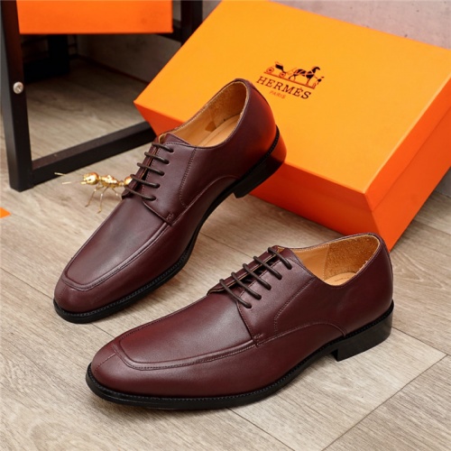 Hermes Leather Shoes For Men #937097 $105.00 USD, Wholesale Replica Hermes Leather Shoes
