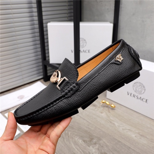 Replica Versace Leather Shoes For Men #937102 $64.00 USD for Wholesale