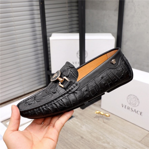 Replica Versace Leather Shoes For Men #937106 $68.00 USD for Wholesale
