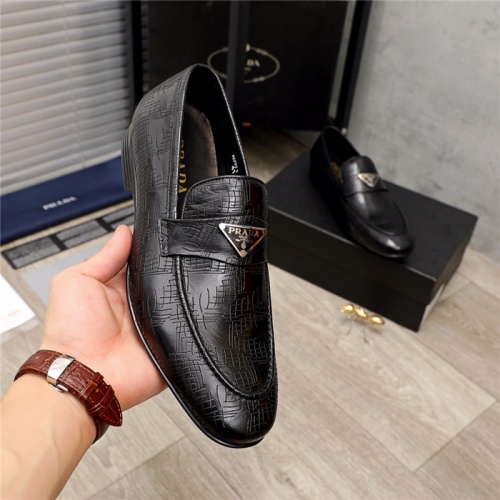 Replica Prada Leather Shoes For Men #937113 $76.00 USD for Wholesale