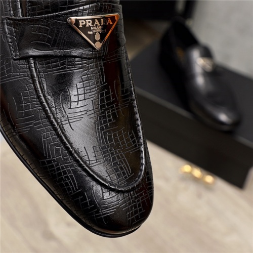 Replica Prada Leather Shoes For Men #937113 $76.00 USD for Wholesale