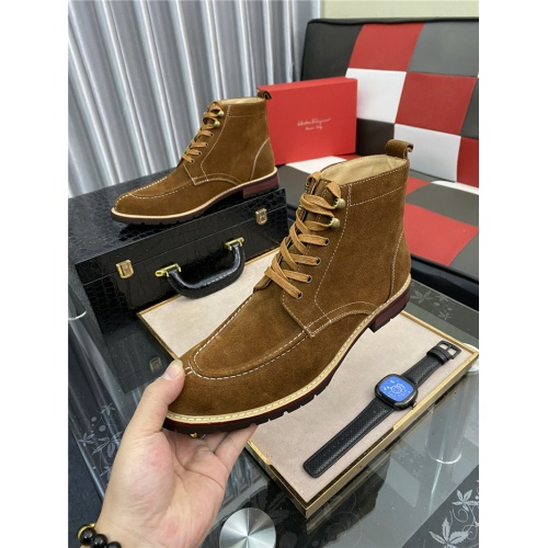 Replica Salvatore Ferragamo Boots For Men #937158 $85.00 USD for Wholesale