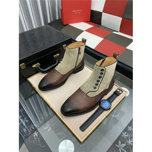 Ferragamo Salvatore Boots For Men #937160 $88.00 USD, Wholesale Replica Ferragamo Salvatore FS Boots