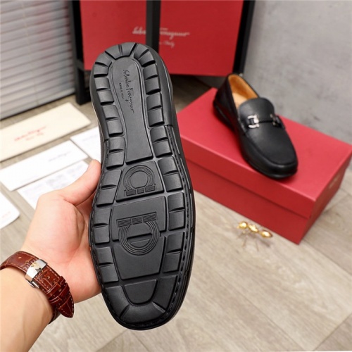 Replica Salvatore Ferragamo Leather Shoes For Men #937380 $88.00 USD for Wholesale