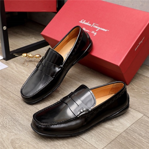Salvatore Ferragamo Leather Shoes For Men #937381 $88.00 USD, Wholesale Replica Salvatore Ferragamo Leather Shoes