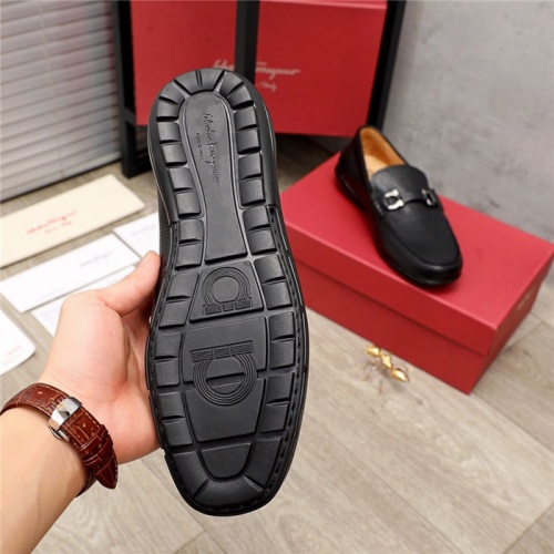 Replica Salvatore Ferragamo Leather Shoes For Men #937383 $88.00 USD for Wholesale
