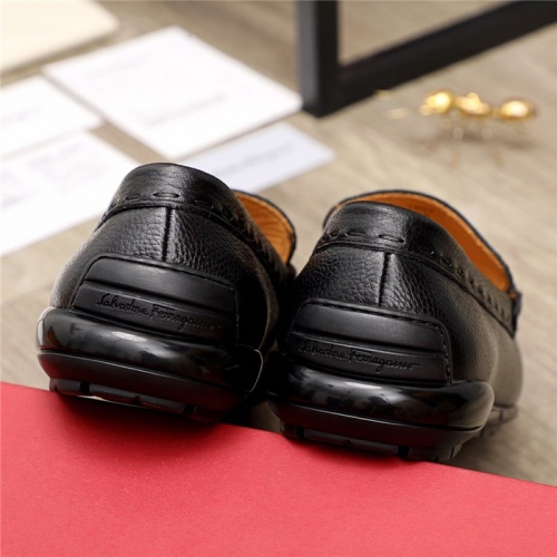 Replica Salvatore Ferragamo Leather Shoes For Men #937384 $88.00 USD for Wholesale