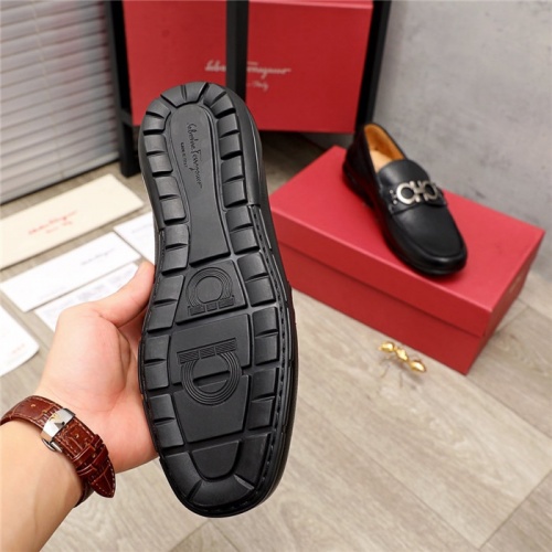 Replica Salvatore Ferragamo Leather Shoes For Men #937384 $88.00 USD for Wholesale