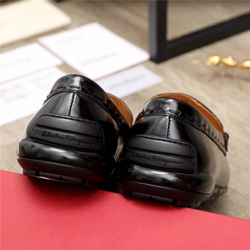 Replica Salvatore Ferragamo Leather Shoes For Men #937385 $88.00 USD for Wholesale