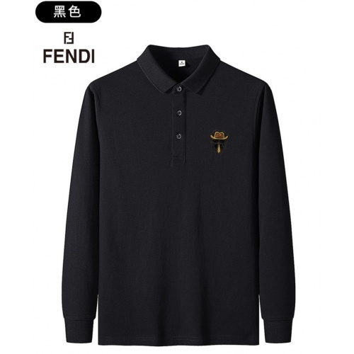 Fendi T-Shirts Long Sleeved For Men #937667 $38.00 USD, Wholesale Replica Fendi T-Shirts