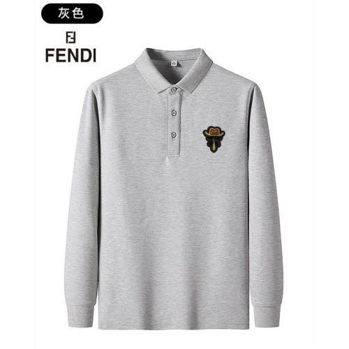 Fendi T-Shirts Long Sleeved For Men #937668 $38.00 USD, Wholesale Replica Fendi T-Shirts
