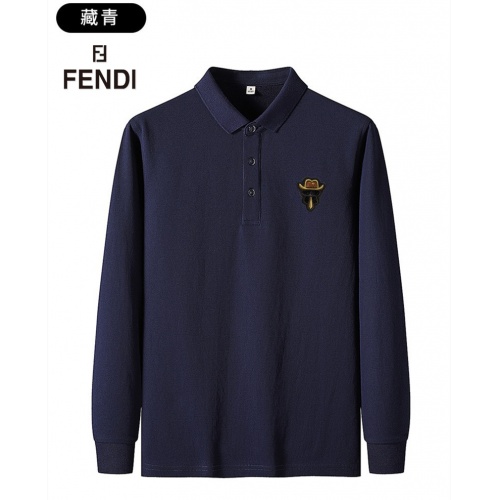 Fendi T-Shirts Long Sleeved For Men #937669 $38.00 USD, Wholesale Replica Fendi T-Shirts