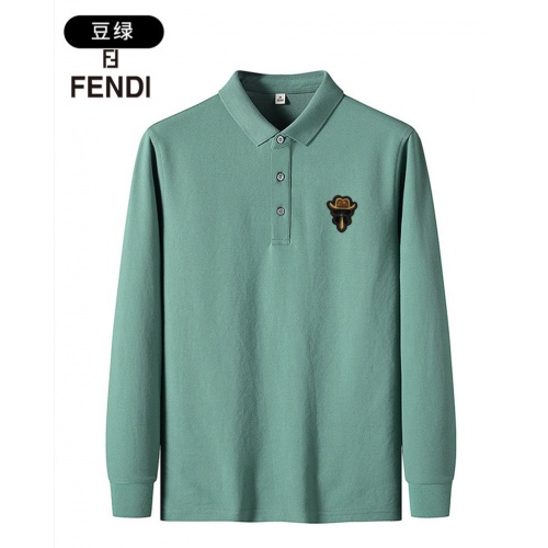 Fendi T-Shirts Long Sleeved For Men #937670 $38.00 USD, Wholesale Replica Fendi T-Shirts