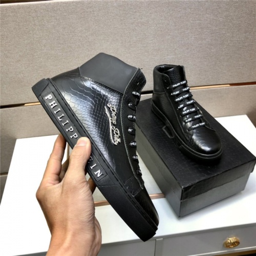Replica Philipp Plein PP High Tops Shoes For Men #938341 $85.00 USD for Wholesale