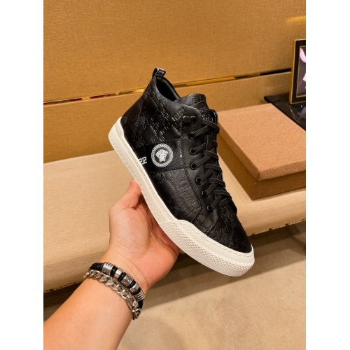 Replica Versace High Tops Shoes For Men #938665 $80.00 USD for Wholesale