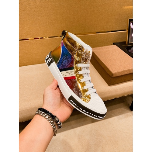 Replica Versace High Tops Shoes For Men #938670 $82.00 USD for Wholesale