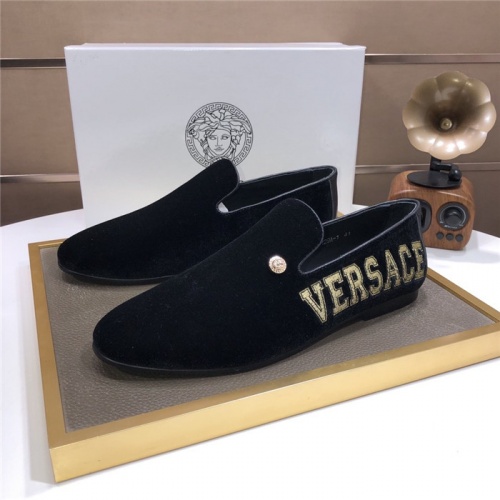 Versace Leather Shoes For Men #938693 $96.00 USD, Wholesale Replica Versace Leather Shoes