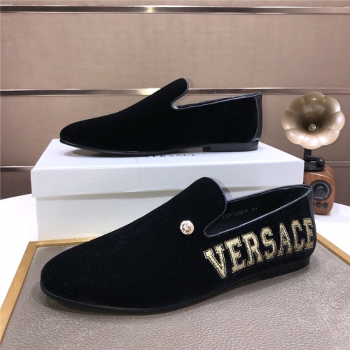 Replica Versace Leather Shoes For Men #938693 $96.00 USD for Wholesale