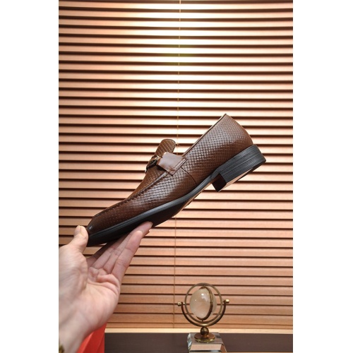 Replica Salvatore Ferragamo Leather Shoes For Men #938718 $92.00 USD for Wholesale