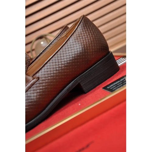 Replica Salvatore Ferragamo Leather Shoes For Men #938718 $92.00 USD for Wholesale