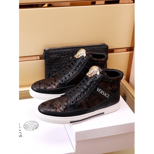 Replica Versace High Tops Shoes For Men #938750 $82.00 USD for Wholesale