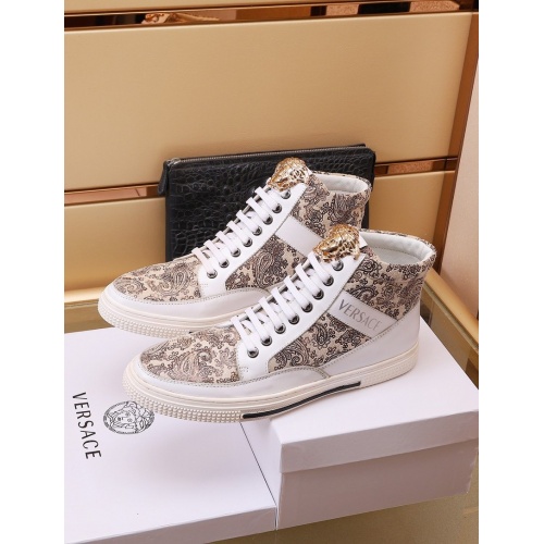 Replica Versace High Tops Shoes For Men #938751 $82.00 USD for Wholesale