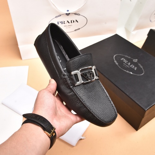 Replica Prada Leather Shoes For Men #938943 $80.00 USD for Wholesale