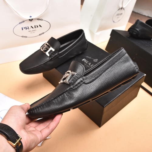 Replica Prada Leather Shoes For Men #938943 $80.00 USD for Wholesale