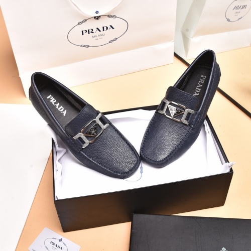Replica Prada Leather Shoes For Men #938944 $80.00 USD for Wholesale