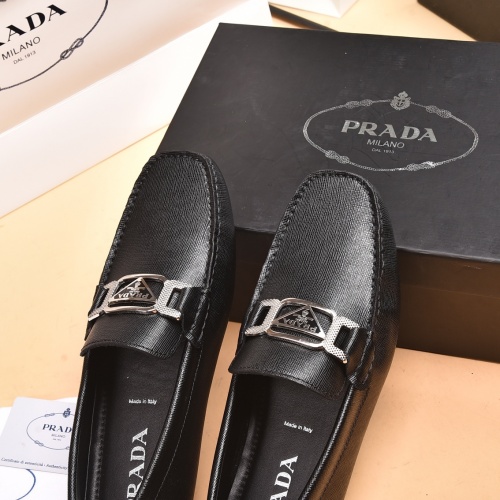 Replica Prada Leather Shoes For Men #938945 $80.00 USD for Wholesale