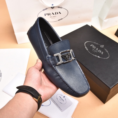Replica Prada Leather Shoes For Men #938946 $80.00 USD for Wholesale