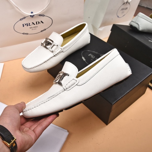 Replica Prada Leather Shoes For Men #938947 $80.00 USD for Wholesale