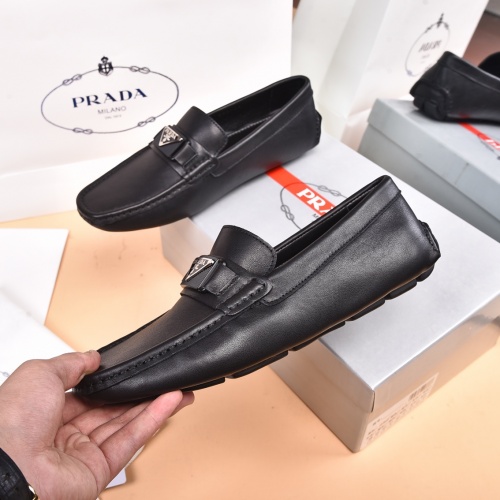Replica Prada Leather Shoes For Men #938955 $80.00 USD for Wholesale