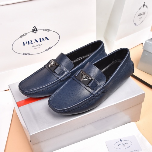 Prada Leather Shoes For Men #938956 $80.00 USD, Wholesale Replica Prada Leather Shoes