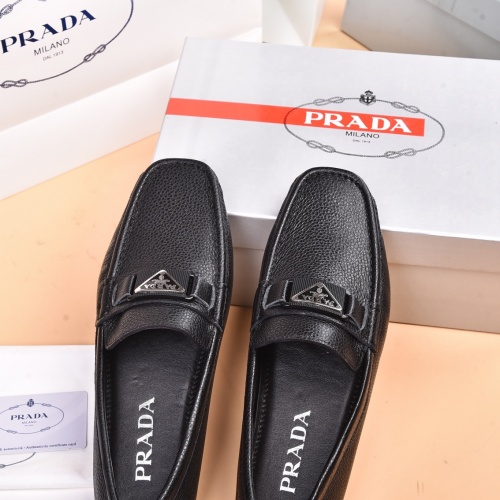 Replica Prada Leather Shoes For Men #938957 $80.00 USD for Wholesale
