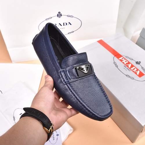 Replica Prada Leather Shoes For Men #938958 $80.00 USD for Wholesale