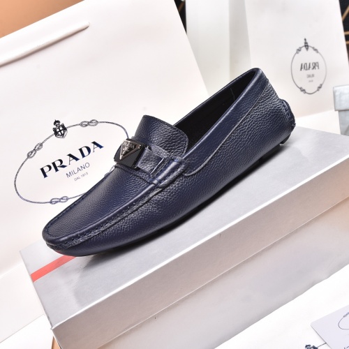 Replica Prada Leather Shoes For Men #938958 $80.00 USD for Wholesale
