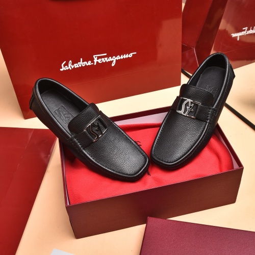 Replica Salvatore Ferragamo Leather Shoes For Men #939002 $80.00 USD for Wholesale