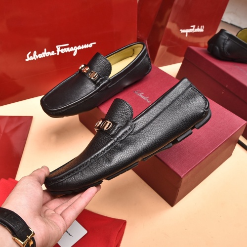Replica Salvatore Ferragamo Leather Shoes For Men #939005 $80.00 USD for Wholesale