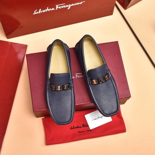 Replica Salvatore Ferragamo Leather Shoes For Men #939006 $80.00 USD for Wholesale