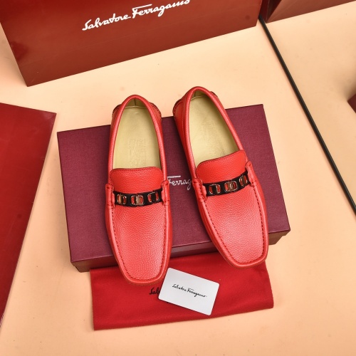 Replica Salvatore Ferragamo Leather Shoes For Men #939007 $80.00 USD for Wholesale