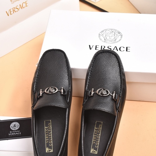 Replica Versace Leather Shoes For Men #939015 $80.00 USD for Wholesale