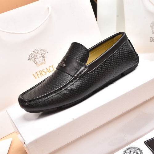 Replica Versace Leather Shoes For Men #939017 $80.00 USD for Wholesale