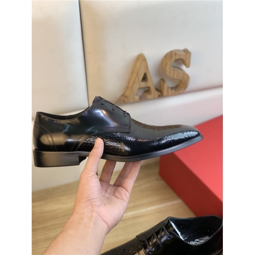 Replica Salvatore Ferragamo Leather Shoes For Men #939346 $88.00 USD for Wholesale
