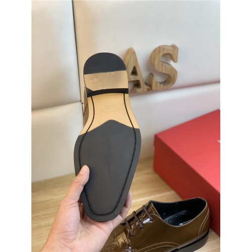 Replica Salvatore Ferragamo Leather Shoes For Men #939347 $88.00 USD for Wholesale