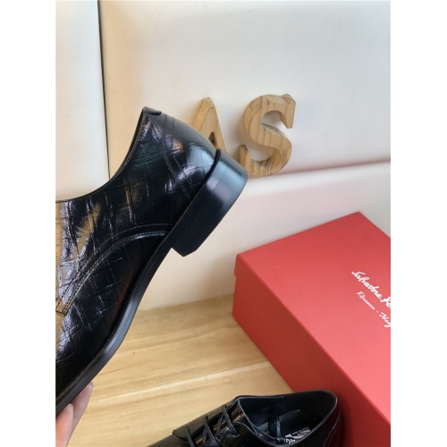 Replica Salvatore Ferragamo Leather Shoes For Men #939349 $88.00 USD for Wholesale