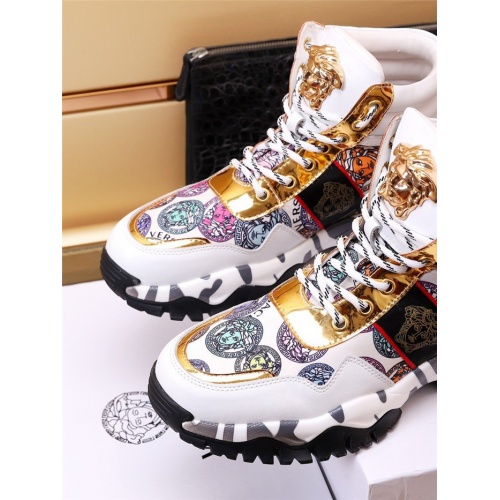 Replica Versace High Tops Shoes For Men #939367 $85.00 USD for Wholesale