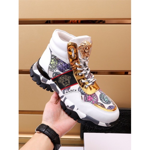 Replica Versace High Tops Shoes For Men #939367 $85.00 USD for Wholesale