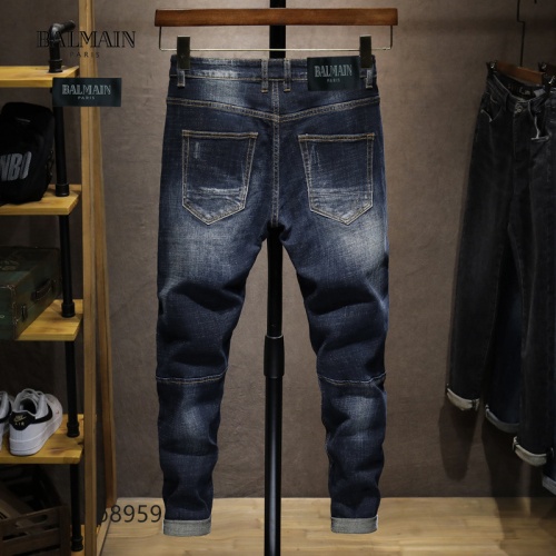 Replica Balmain Jeans For Men #940049 $48.00 USD for Wholesale